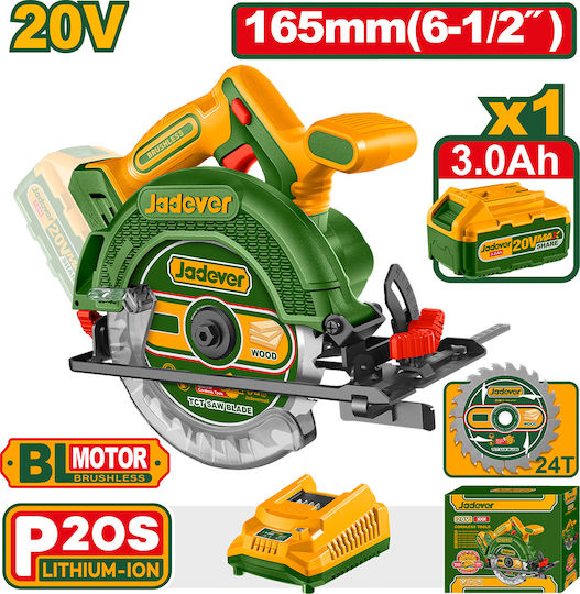 Jadever JDLWP5521 Kreissäge 20V 1x3Ah
