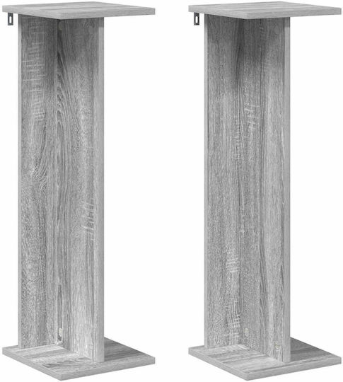 vidaXL Pflanzentürme Holz Grau 25x25,5x80,5cm 2 Stück