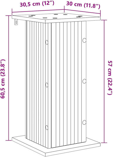 vidaXL Дървени Цветарници Бели 30.5x30x60.5см 2 Броя