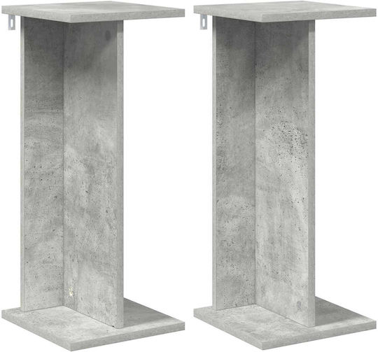 vidaXL Pflanzenturm Holz Grau 25x25.5x60.5cm 2 Stück