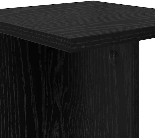 vidaXL Ανθοστήλη Ξύλινη Μαύρη 25x25.5x80.5εκ.