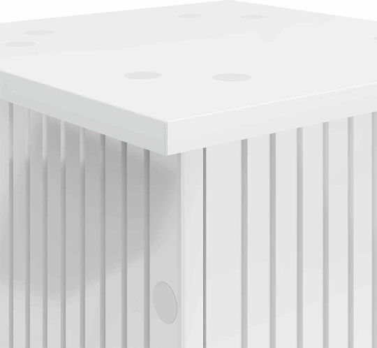 vidaXL Anthoștâlpi Din Lemn Albi 30,5x30x80,5 cm 2 Bucăți