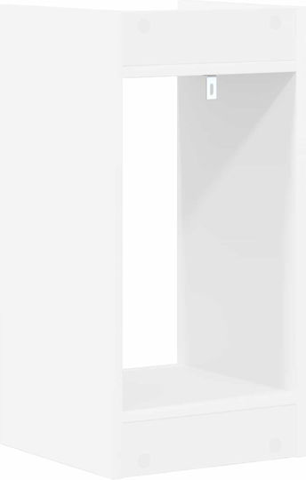 vidaXL Wooden White Plant Towers 30x30x60 cm 2 Pieces