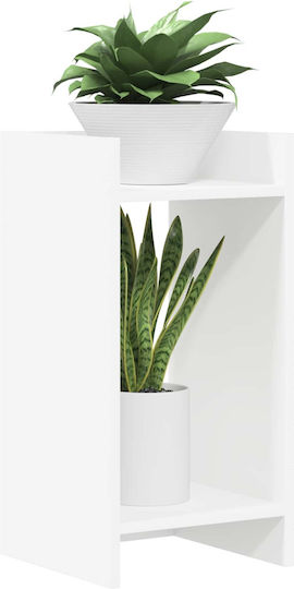 vidaXL Wooden White Plant Towers 30x30x60 cm 2 Pieces