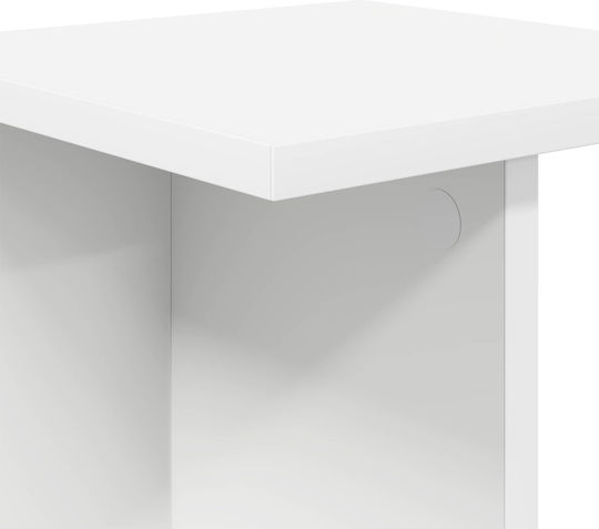 vidaXL Wooden White Plant Tower 25x25.5x100.5cm
