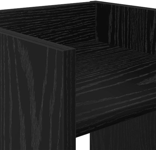 vidaXL Ανθοστήλες Ξύλινες Μαύρες 30x30x80εκ. 2τμχ