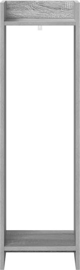 vidaXL Pflanzenturm Holz Grau 30x30x100cm