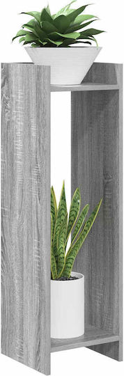 vidaXL Pflanzenturm Holz Grau 30x30x100cm