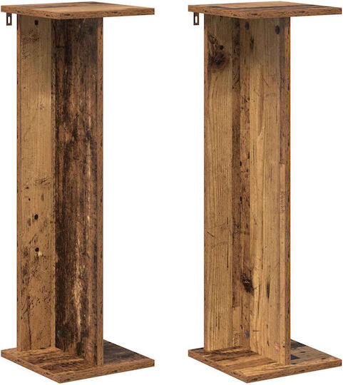 vidaXL Ανθοστήλες Ξύλινες Πράσινες 25x25.5x80.5εκ. 2τμχ