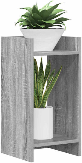 vidaXL Pflanzenturm Holz Grau 30x30x60cm