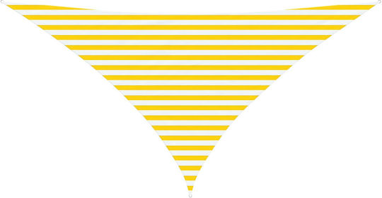 vidaXL Triangle Shade Sail Yellow with PU Coating 3.5x4.9x4.9m