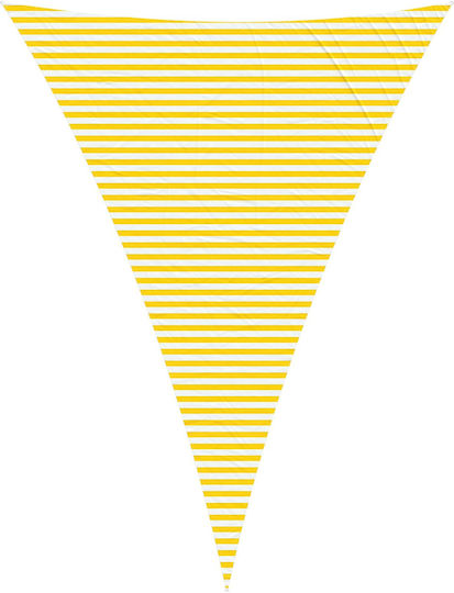 vidaXL Triangle Shade Sail Yellow with PU Coating 7m