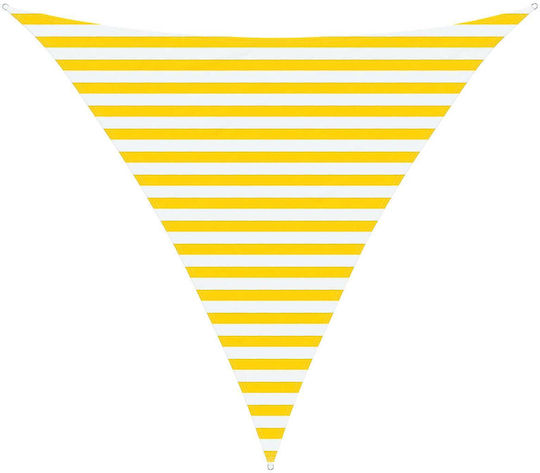 vidaXL Triangle Shade Sail Yellow with PU Coating 3m
