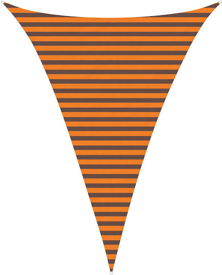vidaXL Triangle Mesh Shade Fabric Orange with PU Coating 4m