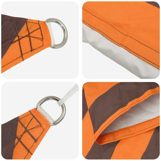 vidaXL Orange Triangular Mesh Shade Fabric 4m