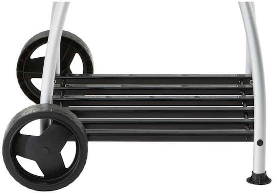 Rosle Rostfreier Stahl Tragbarer Holzkohlegrill Kessel Mit einem Deckel und Thermometer 50x50cm