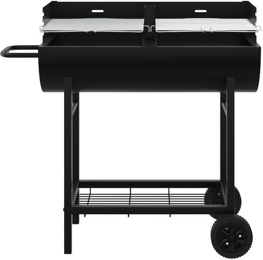 Vidaxl Γκριλ Κάρβουνο Ρυθμιζόμενος Μαύρο 96,5 X 42,5 X 88,5 Εκ