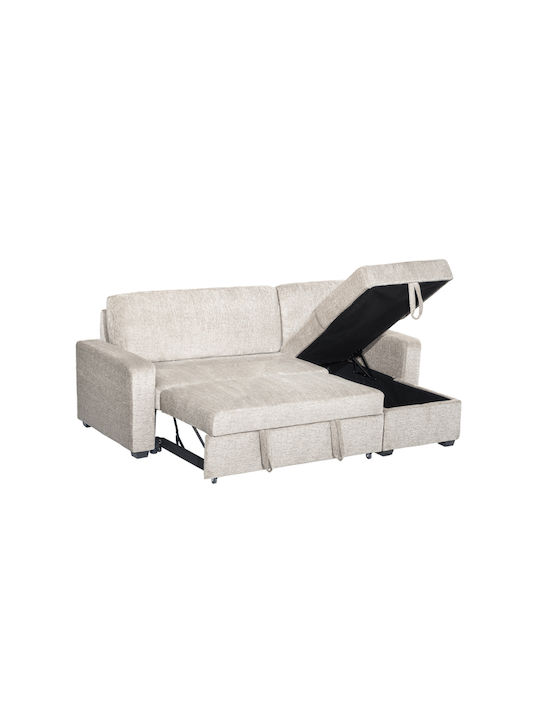 Tresor Ecke Sofa Bett mit Umkehrbarer Winkel Weiß 223x145x91cm