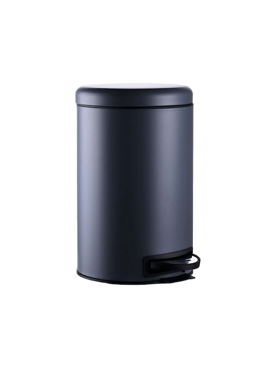 Relaxdays Coș de Gunoi Plastic cu Pedală Gri 12l