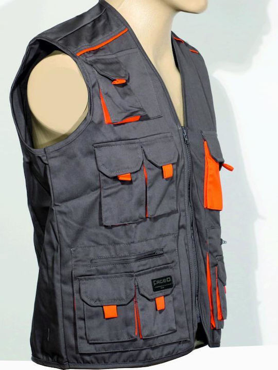 Fageo Men's Work Vest Blue