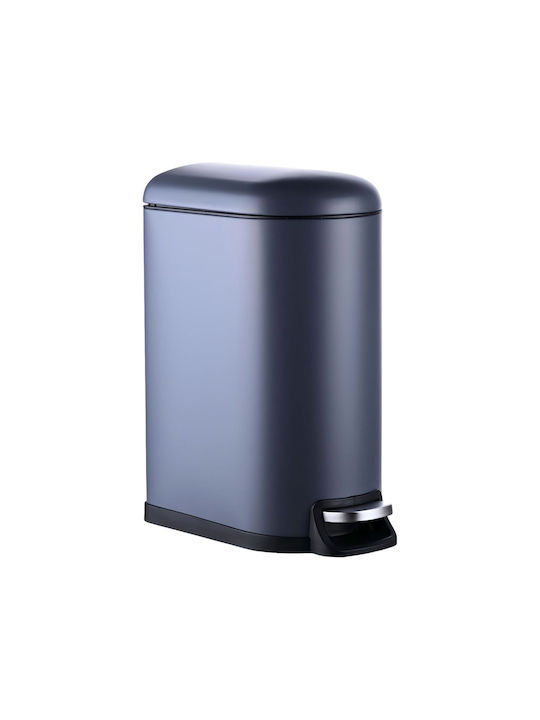 Relaxdays Waste Bin Stainless Steel with Pedal Gray 10lt