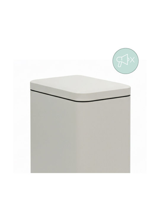 Relaxdays Waste Bin from Stainless Steel with Pedal Beige 10lt
