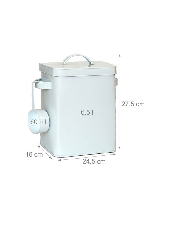 Relaxdays Box for Coffee / Tea with Lid Plastic White 6500ml