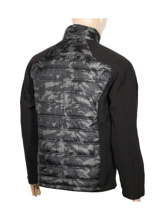 Jachetă Ușoară Din Două Materiale Camuflaj Gri