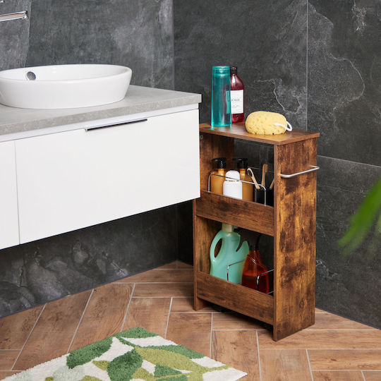 Relaxdays Troleu De Bucătărie Metalic Cu 3 Locuri Negru 42x20x66.5cm