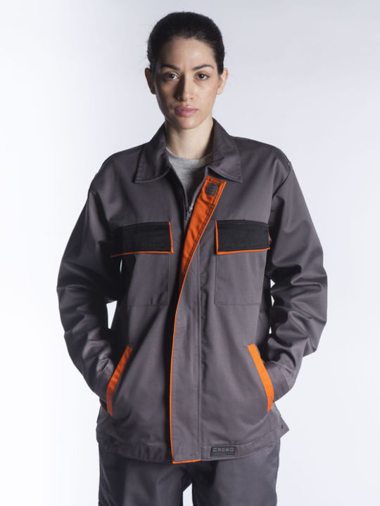 Work Jacket Velcro at Waist Blue Royal