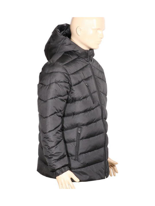 Kids Sports Coat with Lining & Hooded Black
