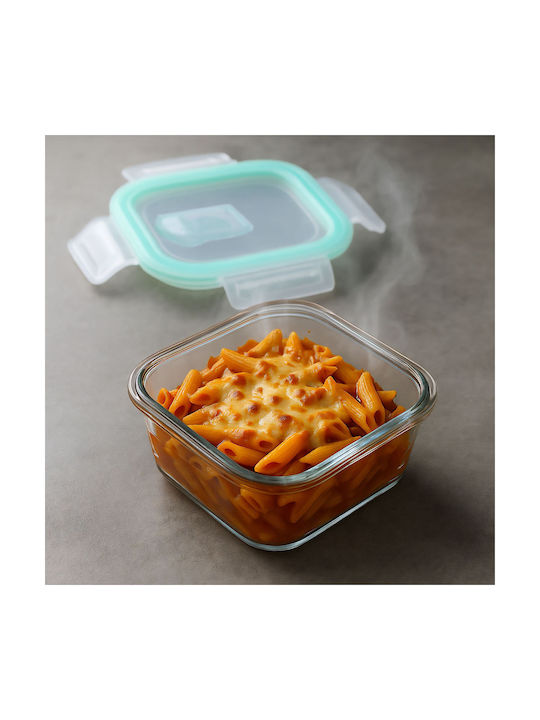 Relaxdays Set Cutii De Prânz Din Sticlă Transparente 7x14.5cm 6 Bucăți