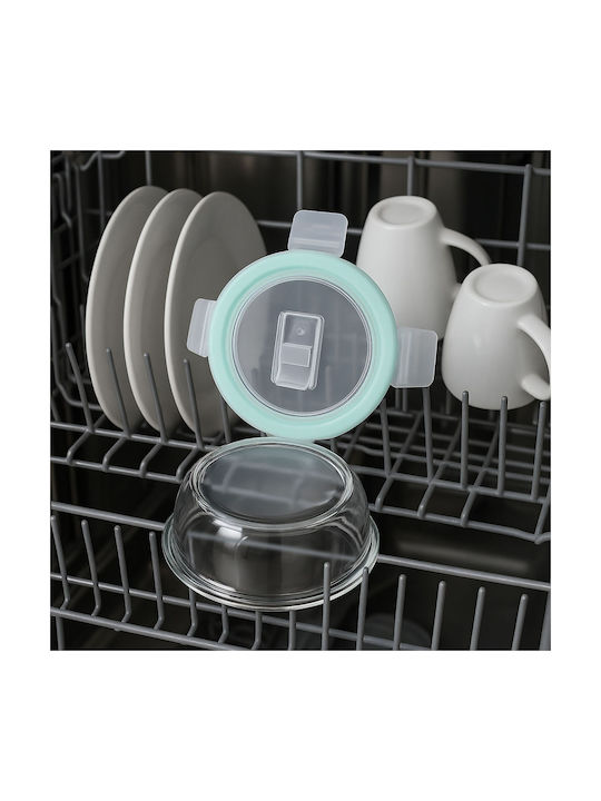 Relaxdays Set Glas-Mittagsboxen Transparent 7x20,5cm 3 Stück