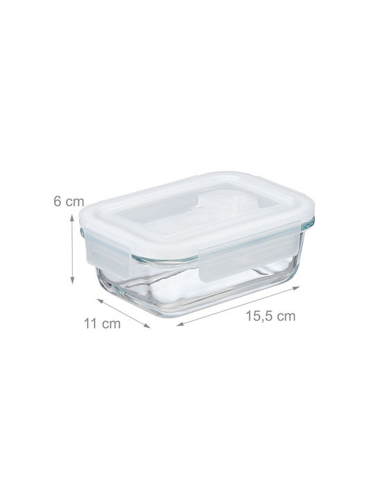 Relaxdays Relaxdays Glas-Mittagsboxen Transparent 6x15,5cm 6 Stück
