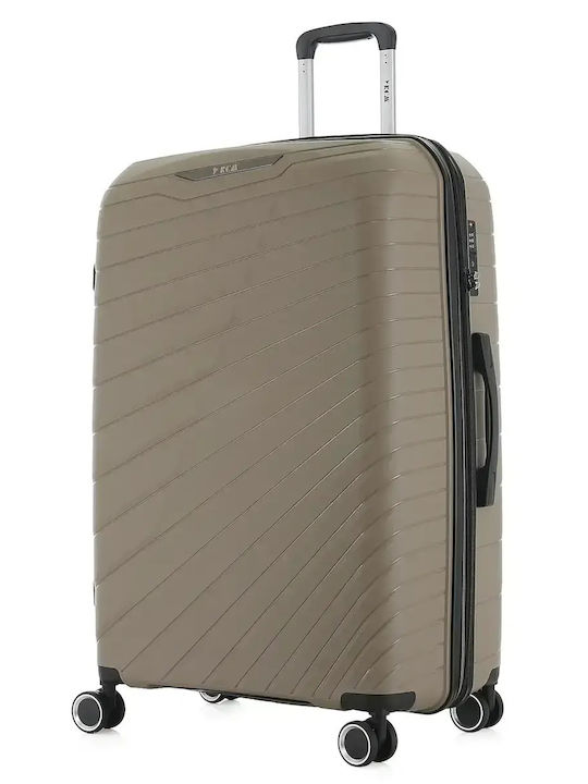 RCM Куфари за пътуване Твърди Бежови с 4 колела Комплект 3 бр