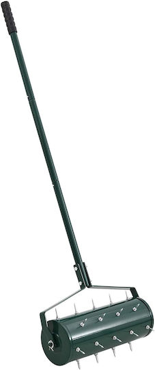 Vidaxl Lawn Roller Aeration Handles Green 128 x 38 cm Steel