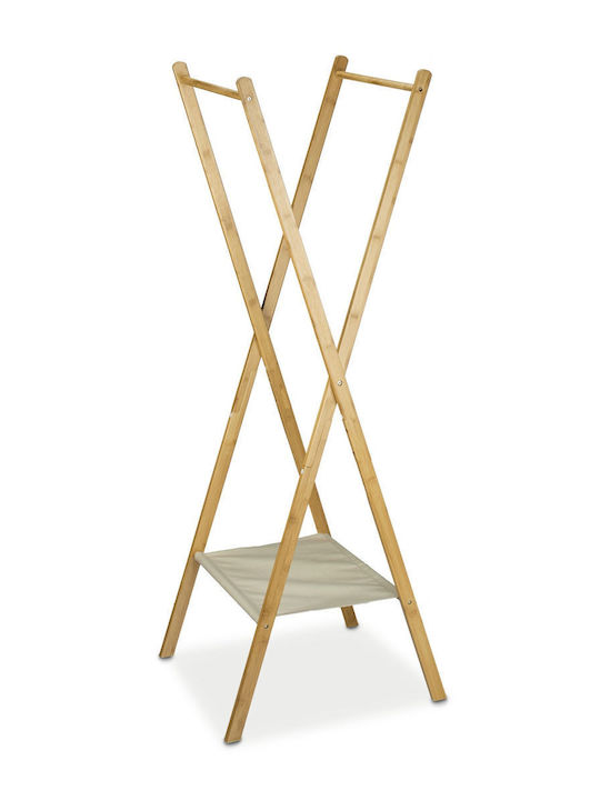 Relaxdays Cremasteră De Podea Din Bambus Pliabilă Maro 155.5x50cm