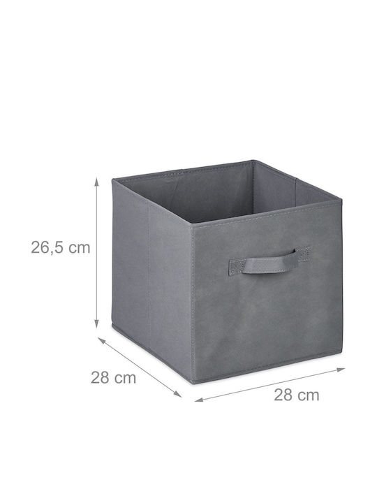 Relaxdays Cutie De Depozitare Din Țesătură Gri 26.5x28x28cm 6 Bucăți