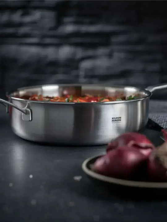 Kuhn Rikon Tigaie Sauté Culinary Fiveply Din Oțel Inoxidabil Cu Capac 28cm