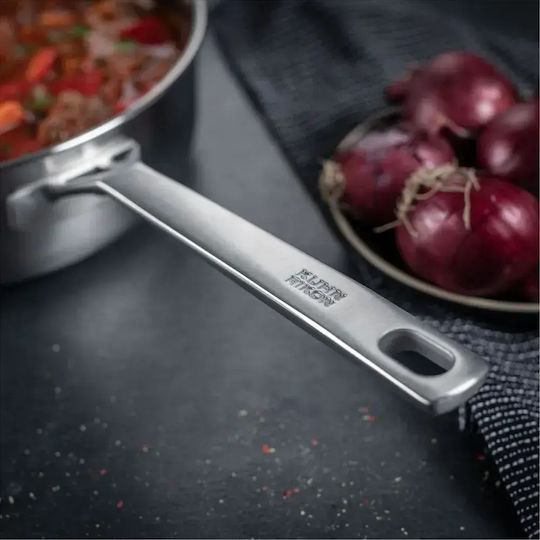 Kuhn Rikon Culinary Fiveply Σωτέζα από Ανοξείδωτο Ατσάλι με Καπάκι 28cm