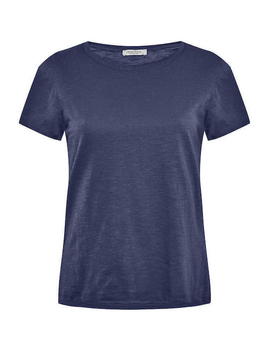 Celestino T-shirt Βαμβακερό Σκούρο Μπλε
