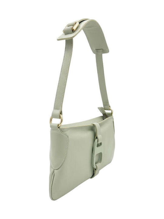 Leather Women's Shoulder Bag Green