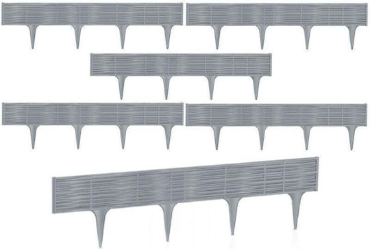 Prosperplast Plastic Garden Border in Gray Color 18.5cm x 3.9m