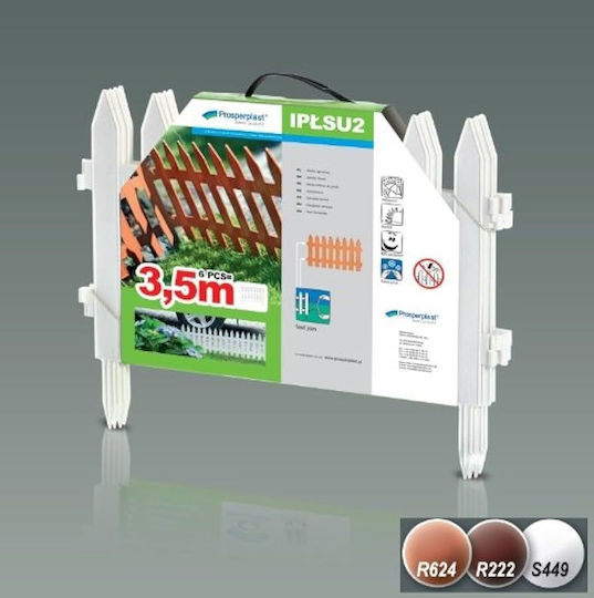 Prosperplast Plastic Fences 3.22m x 35cm 7 Pieces