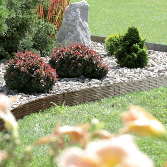 Prosperplast Plastic Garden Border in Gray Color 18.5cm x 3.9m