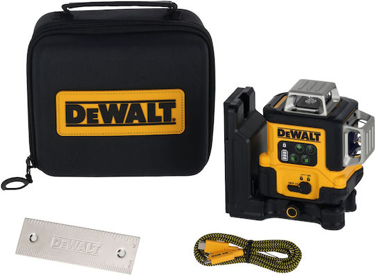 DEWALT Cross-Line Laser Level Green Beam with 45m Working Range