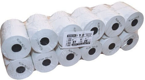 Various Θερμική Χαρτοταινία Ταμειακής Π57xΔ50mm με Μήκος 25m 48gr/m²