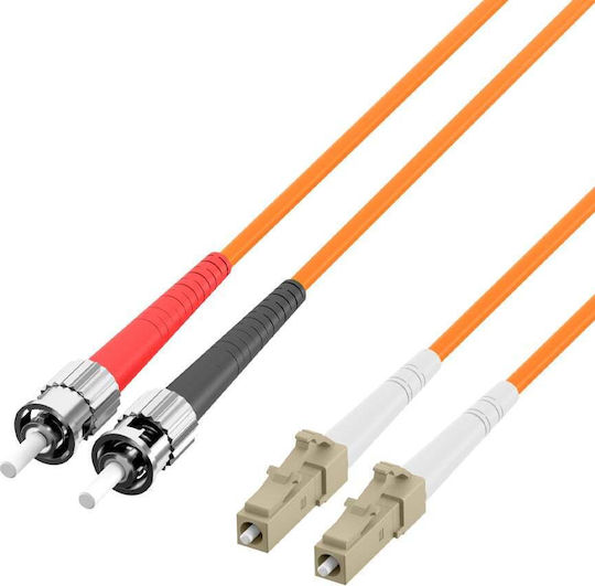 Optical Fiber Cable LC-ST 0.5m Orange