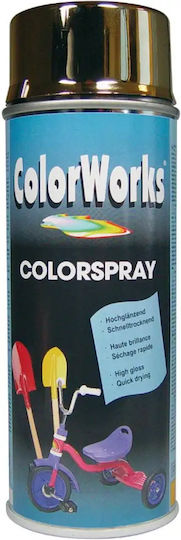 Motip Dupli Spray Paint Colorworks Colorspray Acrylic with Shiny Effect Gold 400ml