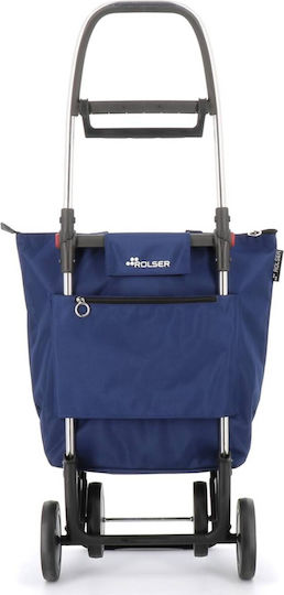 Stoff Einkaufswagen Λαϊκής Klappbar Blau 28lt